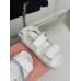 Miu Miu Women's Sandals in White Matelasse Nappa Leather Miu Miu Women's Sandals in White Matelasse Nappa Leather
