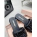 Miu Miu Women's Slides in Black Matelasse Nappa Leather Miu Miu Women's Slides in Black Matelasse Nappa Leather