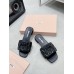 Miu Miu Women's Slides in Black Matelasse Nappa Leather Miu Miu Women's Slides in Black Matelasse Nappa Leather