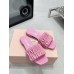 Miu Miu Women's Slides in Pink Matelasse Nappa Leather Miu Miu Women's Slides in Pink Matelasse Nappa Leather
