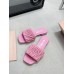 Miu Miu Women's Slides in Pink Matelasse Nappa Leather Miu Miu Women's Slides in Pink Matelasse Nappa Leather