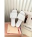 Miu Miu Women's Slides in White Matelasse Nappa Leather