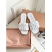 Miu Miu Women's Slides in White Matelasse Nappa Leather