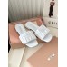 Miu Miu Women's Slides in White Matelasse Nappa Leather