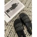 Miu Miu Women's Slides in Black Raffia-effect Woven Fabric Miu Miu Women's Slides in Black Raffia-effect Woven Fabric