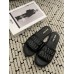 Miu Miu Women's Slides in Black Raffia-effect Woven Fabric Miu Miu Women's Slides in Black Raffia-effect Woven Fabric