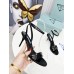 Prada Heel Sandals 85mm In Black Brushed Leather