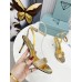 Prada Heel Sandals 85mm in Satin with Crystals