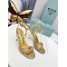 Prada Heel Sandals 85mm in Satin with Crystals