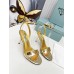 Prada Heel Sandals 85mm In Gold Metallic Leather Prada Heel Sandals 85mm In Gold Metallic Leather