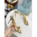 Prada Heel Sandals 85mm In Gold Metallic Leather Prada Heel Sandals 85mm In Gold Metallic Leather