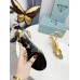 Prada Heel Sandals 85mm In Gold Metallic Leather Prada Heel Sandals 85mm In Gold Metallic Leather