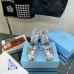 Prada Platform Sandals 135mm In Silver Metallic Leather Prada Platform Sandals 135mm In Silver Metallic Leather