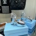Prada Platform Sandals 135mm In Silver Metallic Leather Prada Platform Sandals 135mm In Silver Metallic Leather