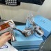 Prada Platform Sandals 135mm In Silver Metallic Leather Prada Platform Sandals 135mm In Silver Metallic Leather