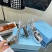 Prada Platform Sandals 135mm In Silver Metallic Leather Prada Platform Sandals 135mm In Silver Metallic Leather