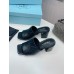 Prada Heeled Slide Sandals 65mm In Black Nappa Leather Prada Heeled Slide Sandals 65mm In Black Nappa Leather