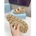 Prada Padded Sandals In Beige Nappa Leather Prada Padded Sandals In Beige Nappa Leather
