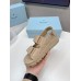 Prada Padded Sandals In Beige Nappa Leather Prada Padded Sandals In Beige Nappa Leather