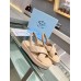 Prada Flatform Sandals In Beige Quilted Nappa Leather