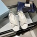 Prada Flatform Sandals In White Quilted Nappa Leather