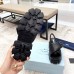 Prada Monolith Padded Sandals In Black Nappa Leather Prada Monolith Padded Sandals In Black Nappa Leather
