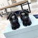 Prada Monolith Padded Sandals In Black Nappa Leather Prada Monolith Padded Sandals In Black Nappa Leather