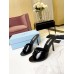 Prada Heeled Sandals 75mm in Black Brushed Leather Prada Heeled Sandals 75mm in Black Brushed Leather