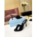 Prada Heeled Sandals 75mm in Black Brushed Leather Prada Heeled Sandals 75mm in Black Brushed Leather