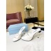 Prada Heeled Sandals 75mm in White Brushed Leather Prada Heeled Sandals 75mm in White Brushed Leather
