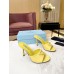 Prada Heeled Sandals 75mm in Yellow Brushed Leather Prada Heeled Sandals 75mm in Yellow Brushed Leather