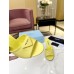 Prada Heeled Sandals 75mm in Yellow Brushed Leather Prada Heeled Sandals 75mm in Yellow Brushed Leather