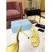 Prada Heeled Sandals 75mm in Yellow Brushed Leather Prada Heeled Sandals 75mm in Yellow Brushed Leather