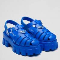 Prada Foam Sandals in Blue Rubber Prada Foam Sandals in Blue Rubber