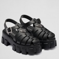 Prada Foam Sandals in Black Rubber