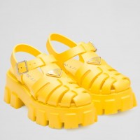 Prada Foam Sandals in Yellow Rubber Prada Foam Sandals in Yellow Rubber