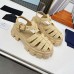 Prada Monolith Crochet Cage Sandals in Beige Raffia Fabric Prada Monolith Crochet Cage Sandals in Beige Raffia Fabric