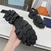 Prada Monolith Crochet Cage Sandals in Black Raffia Fabric Prada Monolith Crochet Cage Sandals in Black Raffia Fabric