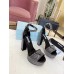 Prada Platform Sandals 135mm in Black Satin with Crystals Prada Platform Sandals 135mm in Black Satin with Crystals