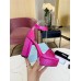 Prada Platform Sandals 135mm in Red Satin with Crystals