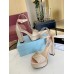 Prada Platform Sandals 135mm in Gold Satin with Crystals Prada Platform Sandals 135mm in Gold Satin with Crystals