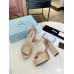 Prada Platform Sandals 135mm in Gold Satin with Crystals Prada Platform Sandals 135mm in Gold Satin with Crystals