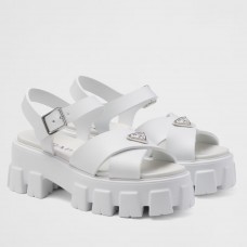 Prada Monolith Sandals in White Rubber Prada Monolith Sandals in White Rubber