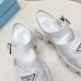 Prada Monolith Sandals in White Rubber Prada Monolith Sandals in White Rubber