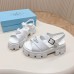 Prada Monolith Sandals in White Rubber Prada Monolith Sandals in White Rubber