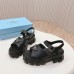 Prada Monolith Sandals in Black Rubber Prada Monolith Sandals in Black Rubber