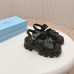Prada Monolith Sandals in Black Rubber Prada Monolith Sandals in Black Rubber