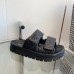 Prada Women's Sandals in Black Padded Nappa Leather Prada Women's Sandals in Black Padded Nappa Leather