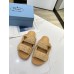 Prada Women's Crochet Sandals in Natural Raffia