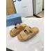 Prada Women's Crochet Sandals in Natural Raffia